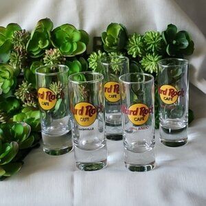 Set 5 Hard Rock Cafe Nashville & Orlando Souvenir shot glass